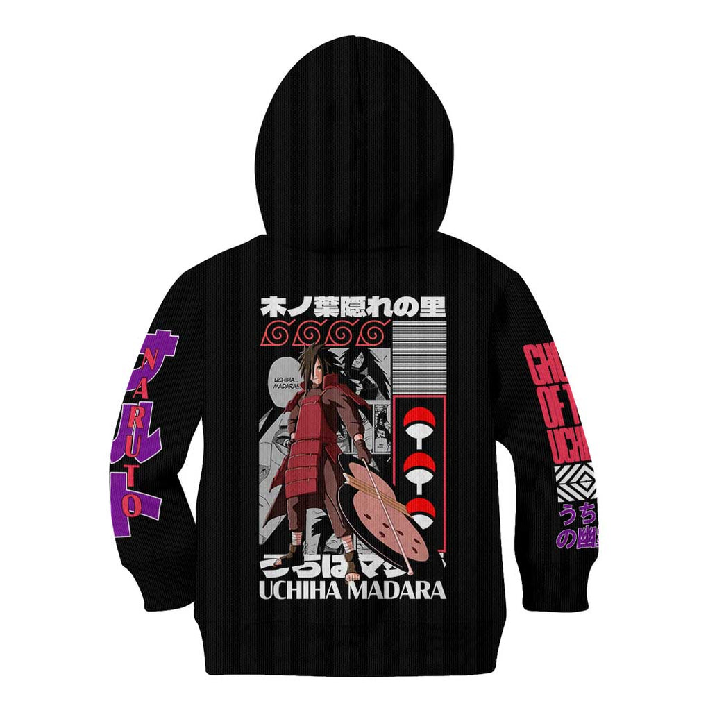Uchiha Madara Naruto Kid Hoodie Anime Style
