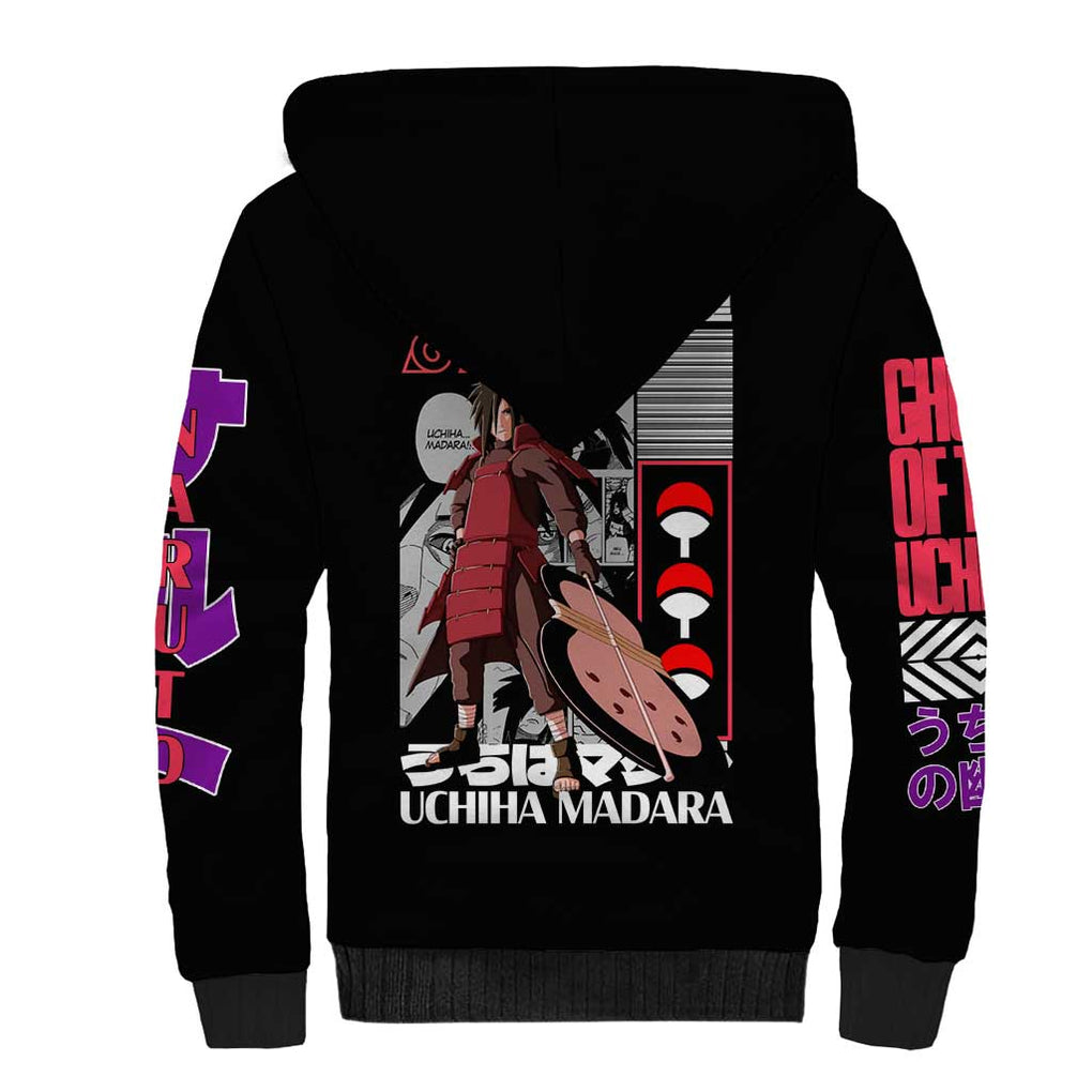Uchiha Madara Naruto Sherpa Hoodie Anime Style