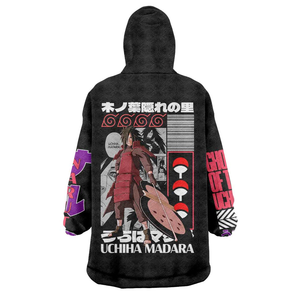 Uchiha Madara Naruto Wearable Blanket Hoodie Anime Style