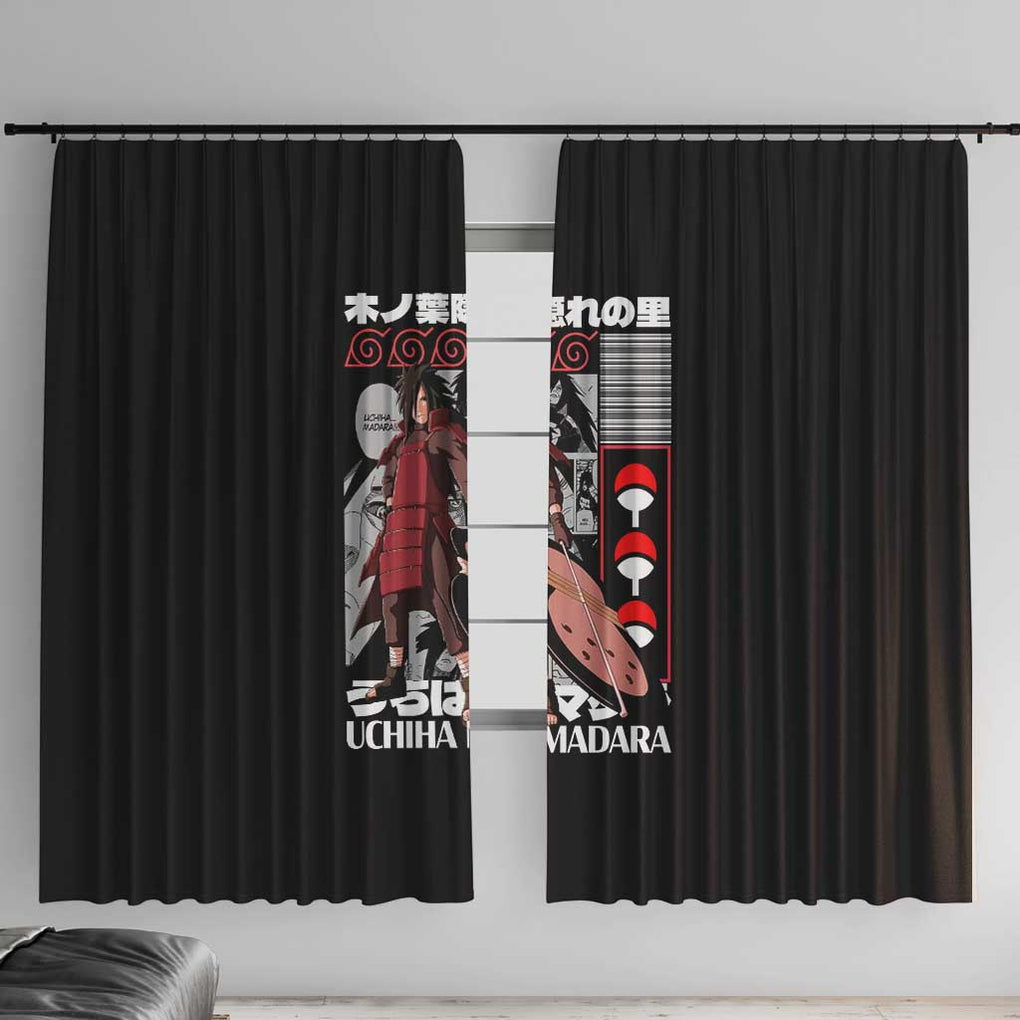 Uchiha Madara Naruto Window Curtain Anime Style