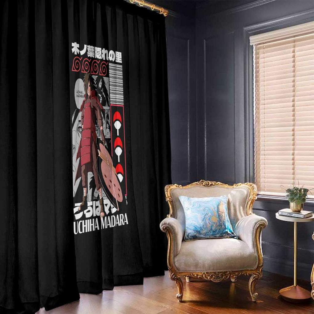 Uchiha Madara Naruto Window Curtain Anime Style