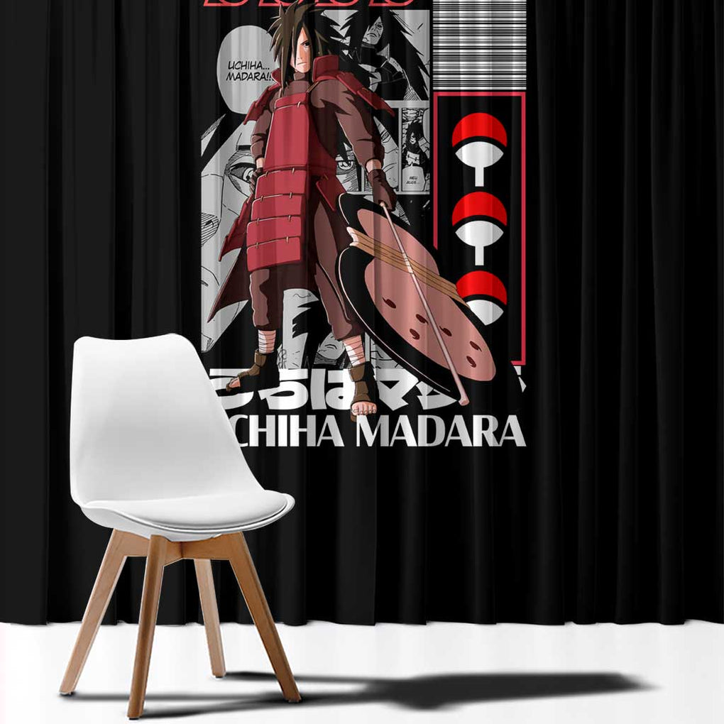 Uchiha Madara Naruto Window Curtain Anime Style