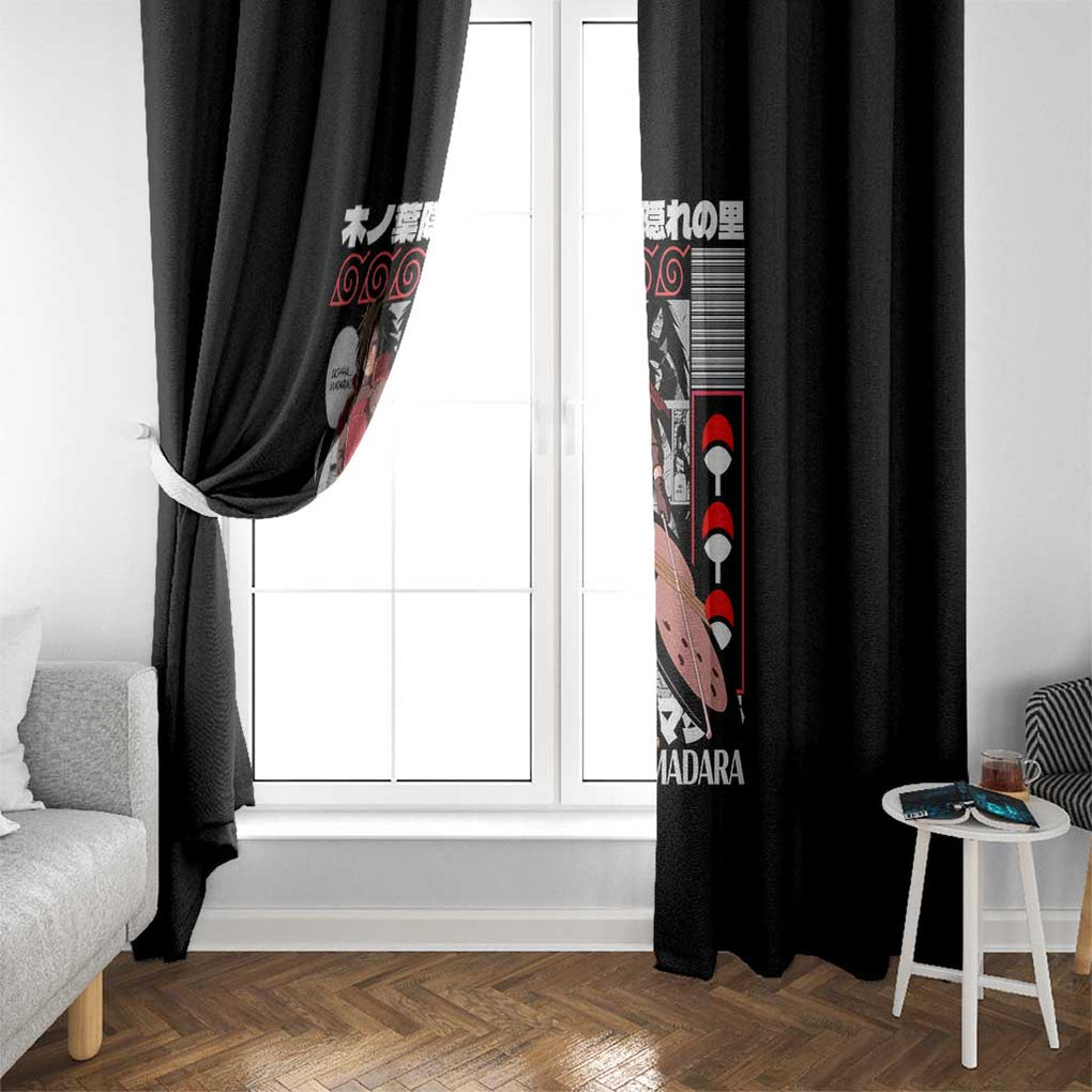 Uchiha Madara Naruto Window Curtain Anime Style