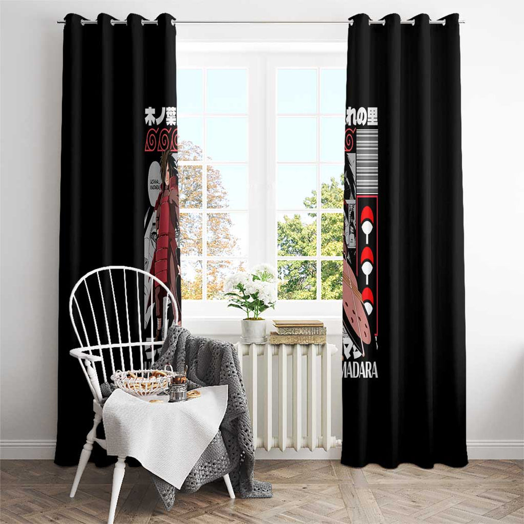Uchiha Madara Naruto Window Curtain Anime Style