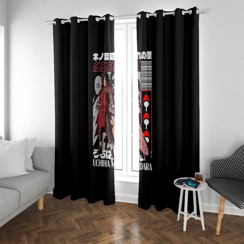 Uchiha Madara Naruto Window Curtain Anime Style