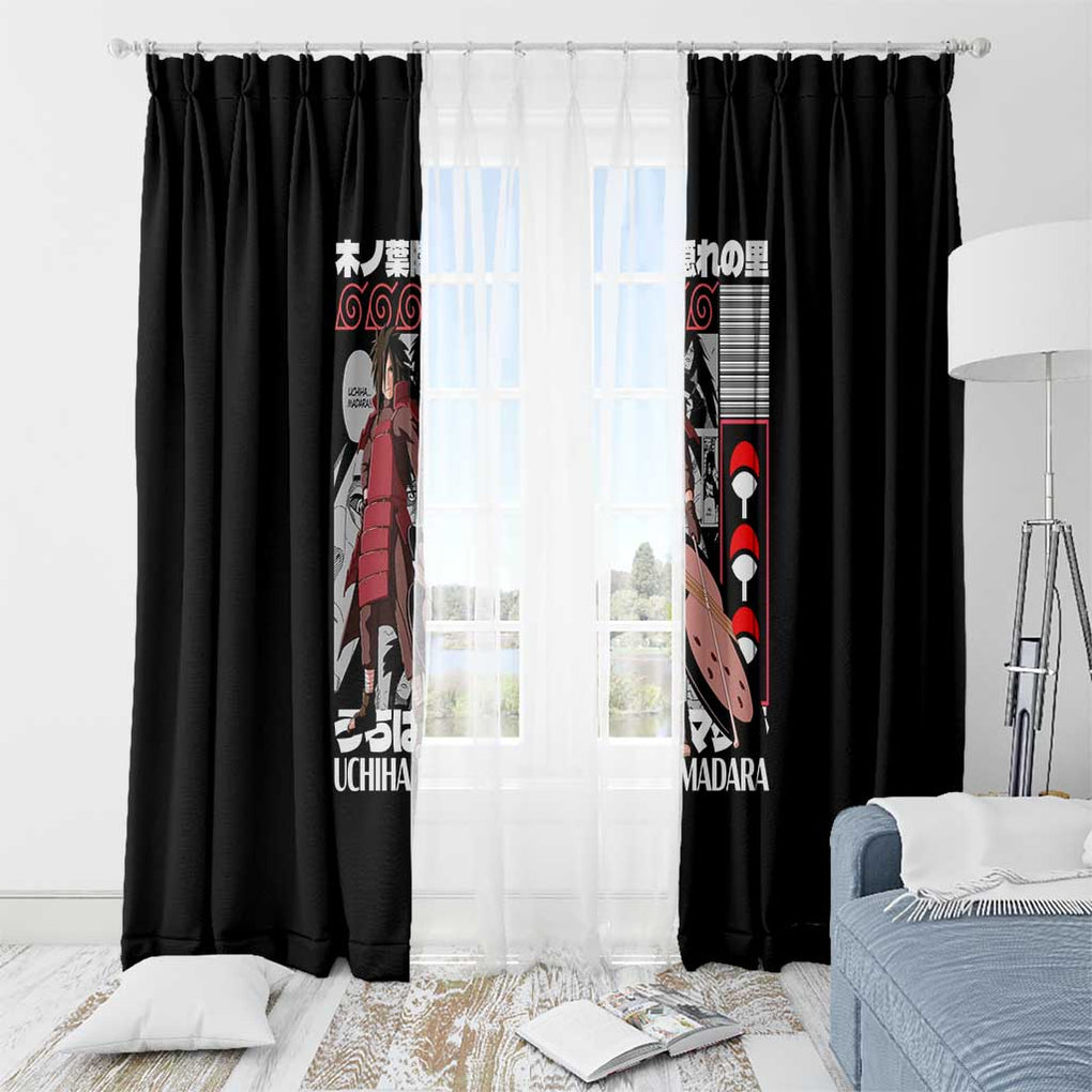 Uchiha Madara Naruto Window Curtain Anime Style