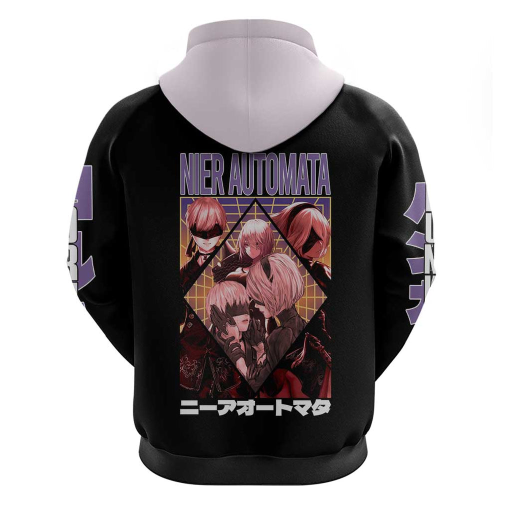 Yorha Units Nier Automata Hoodie Game Mix Anime Style