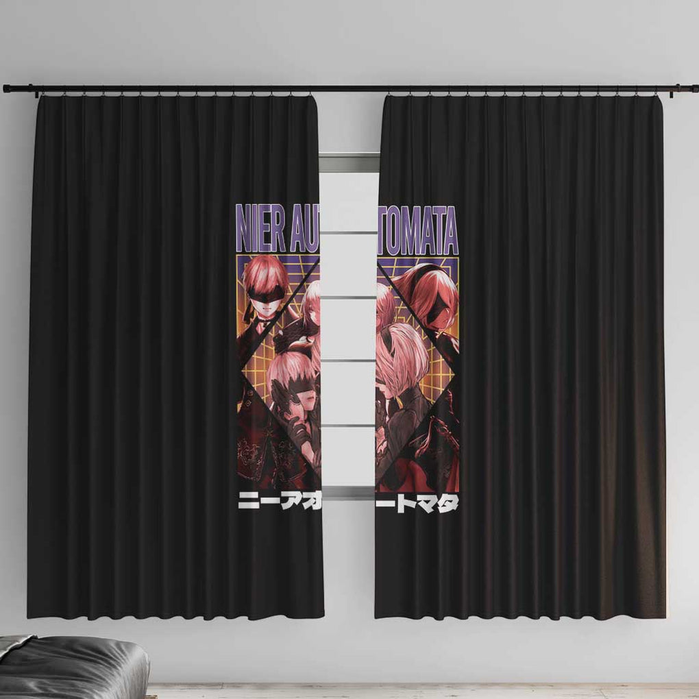 Yorha Units Nier Automata Window Curtain Game Mix Anime Style