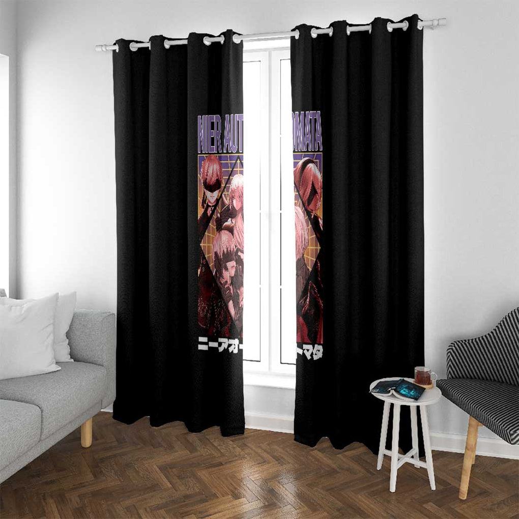 Yorha Units Nier Automata Window Curtain Game Mix Anime Style