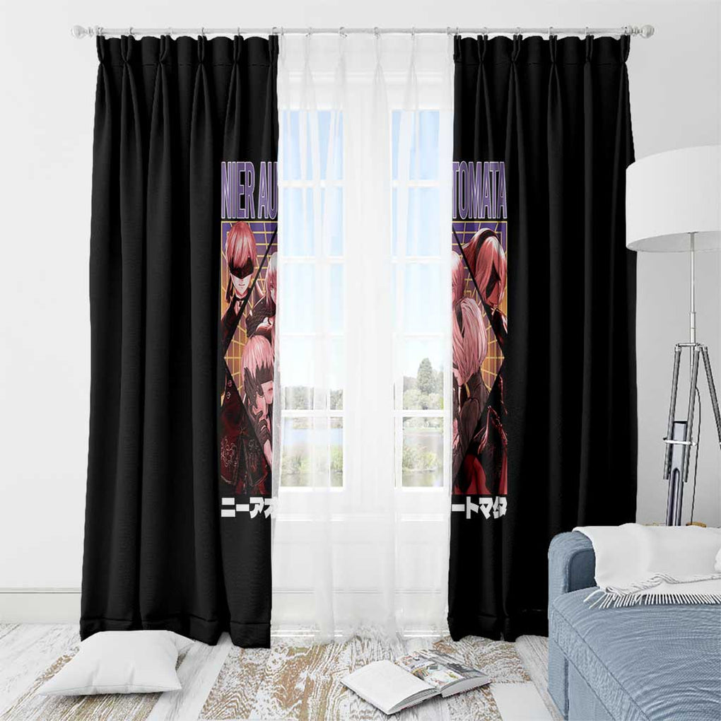 Yorha Units Nier Automata Window Curtain Game Mix Anime Style