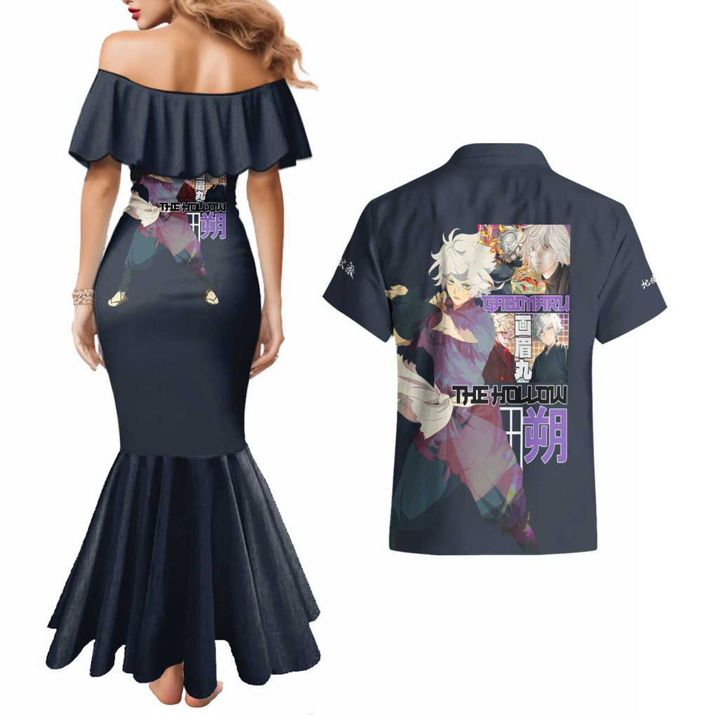 Gabimaru Hell’s Paradise Couples Matching Mermaid Dress and Hawaiian Shirt Anime Style