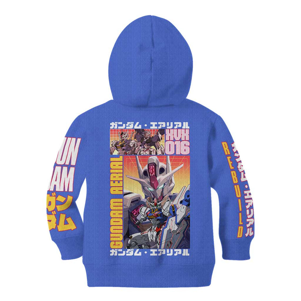 Aerial Gundam Witch from Mercury Kid Hoodie Anime Style