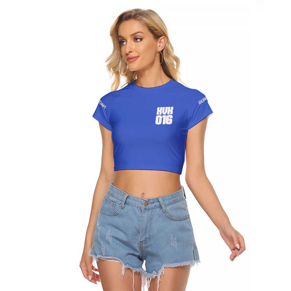 Aerial Gundam Witch from Mercury Raglan Cropped T Shirt Anime Style