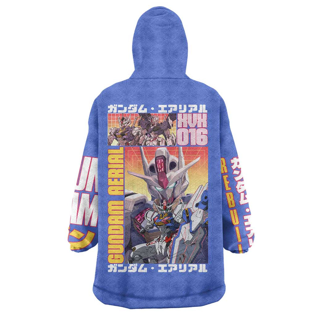 Aerial Gundam Witch from Mercury Wearable Blanket Hoodie Anime Style