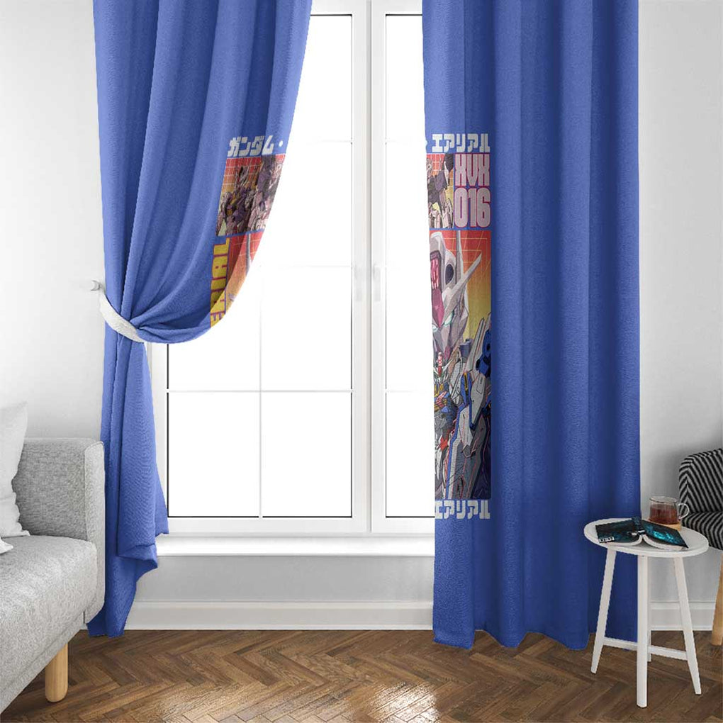 Aerial Gundam Witch from Mercury Window Curtain Anime Style