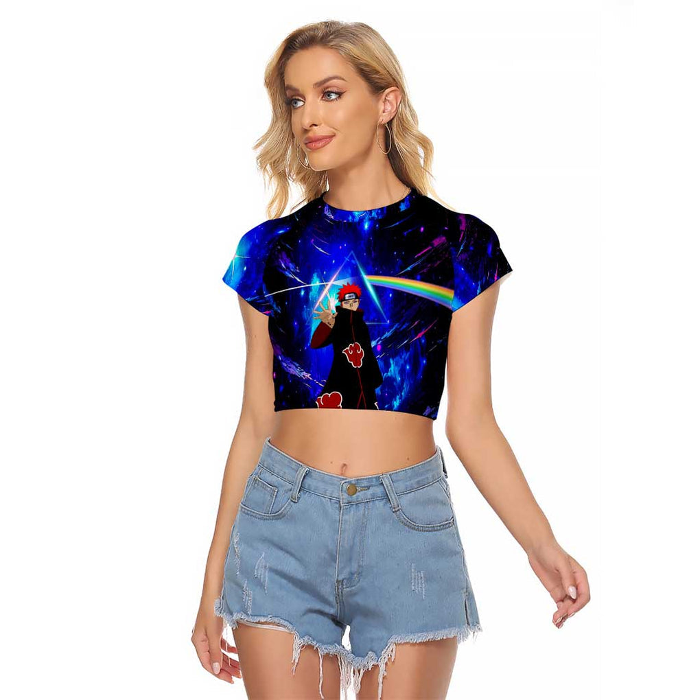 Naruto Akatsuki Astral Led Pain Raglan Cropped T Shirt Trippy Style