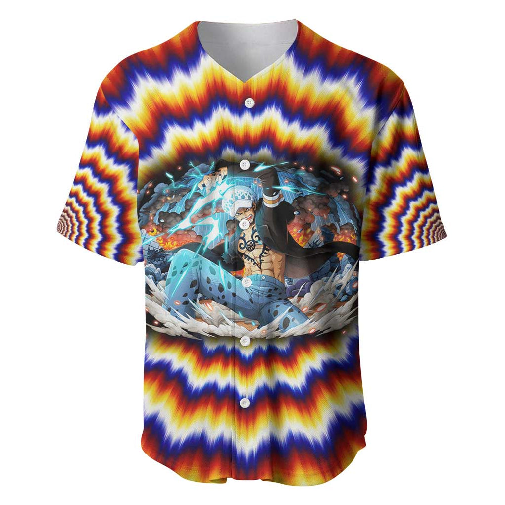 One Piece Fractal Explosion Trafalgar Law Baseball Jersey Fractal Explosion Style