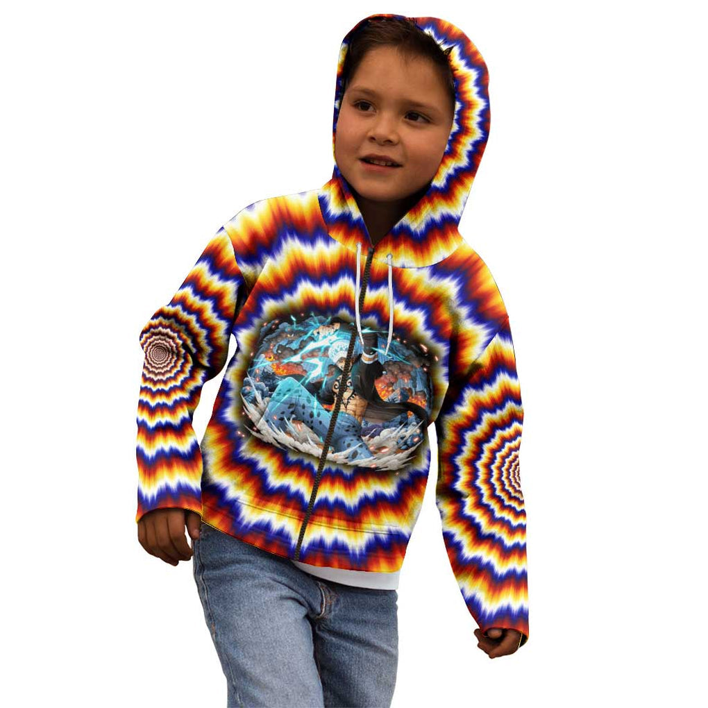 One Piece Fractal Explosion Trafalgar Law Kid Hoodie Fractal Explosion Style