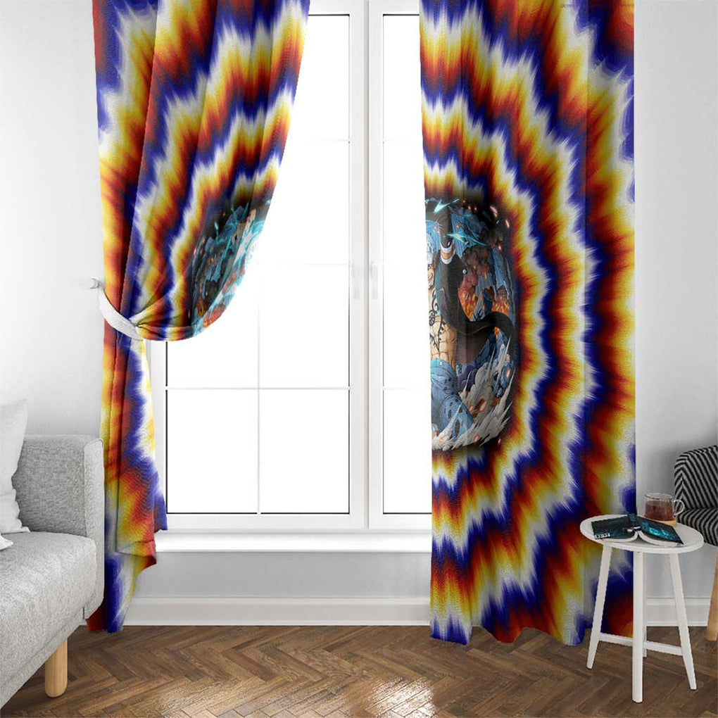 One Piece Fractal Explosion Trafalgar Law Window Curtain Fractal Explosion Style