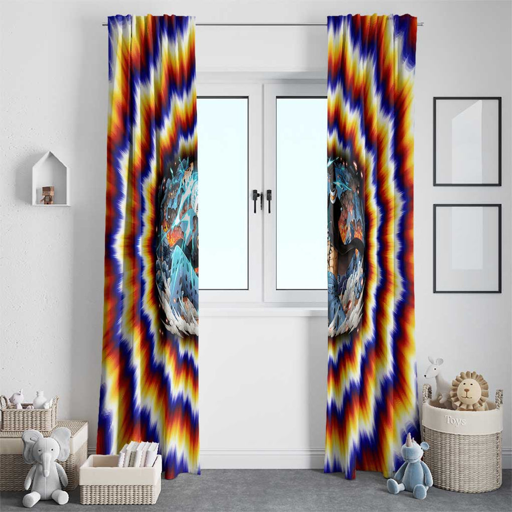 One Piece Fractal Explosion Trafalgar Law Window Curtain Fractal Explosion Style