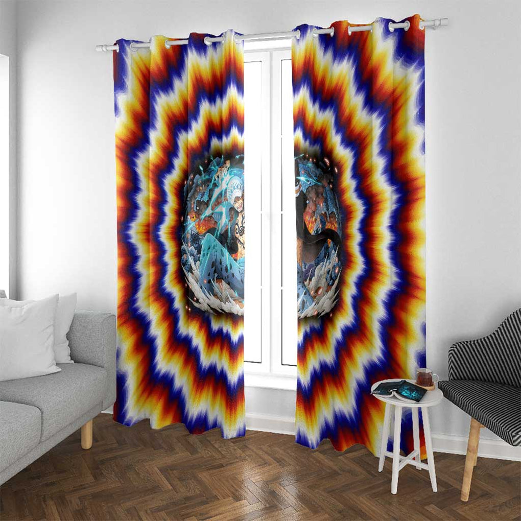 One Piece Fractal Explosion Trafalgar Law Window Curtain Fractal Explosion Style