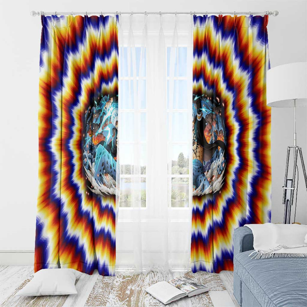 One Piece Fractal Explosion Trafalgar Law Window Curtain Fractal Explosion Style