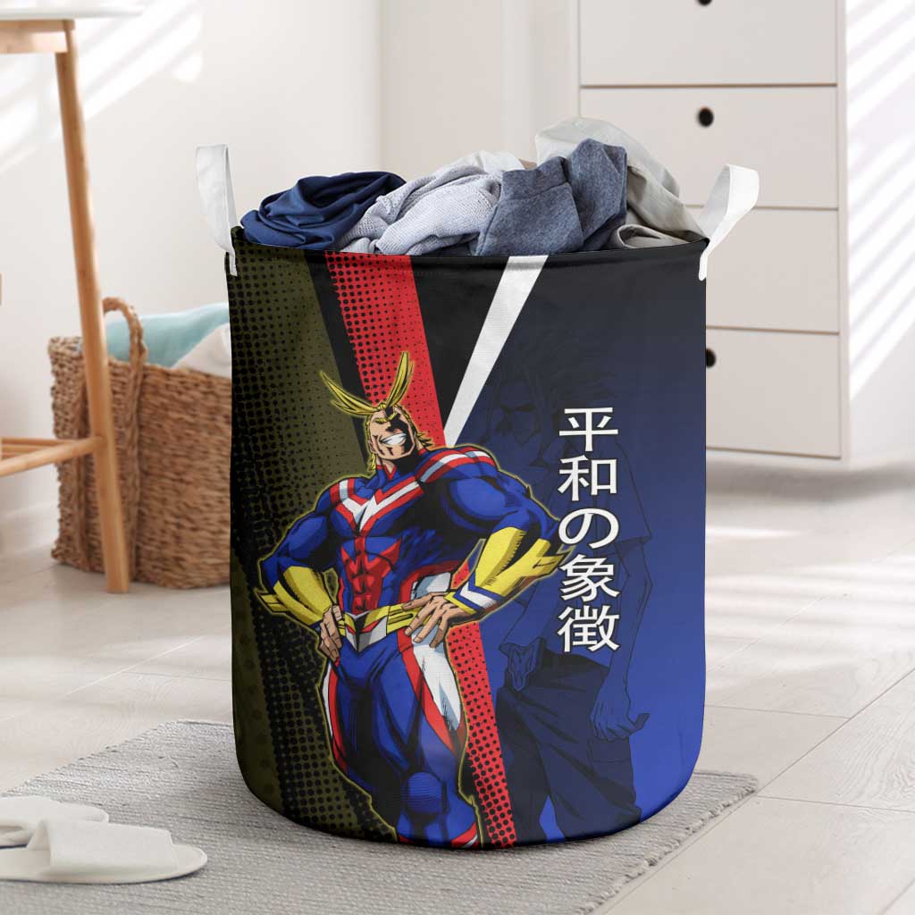 All Might Dual Form Laundry Basket Japanese Comic Book Style
