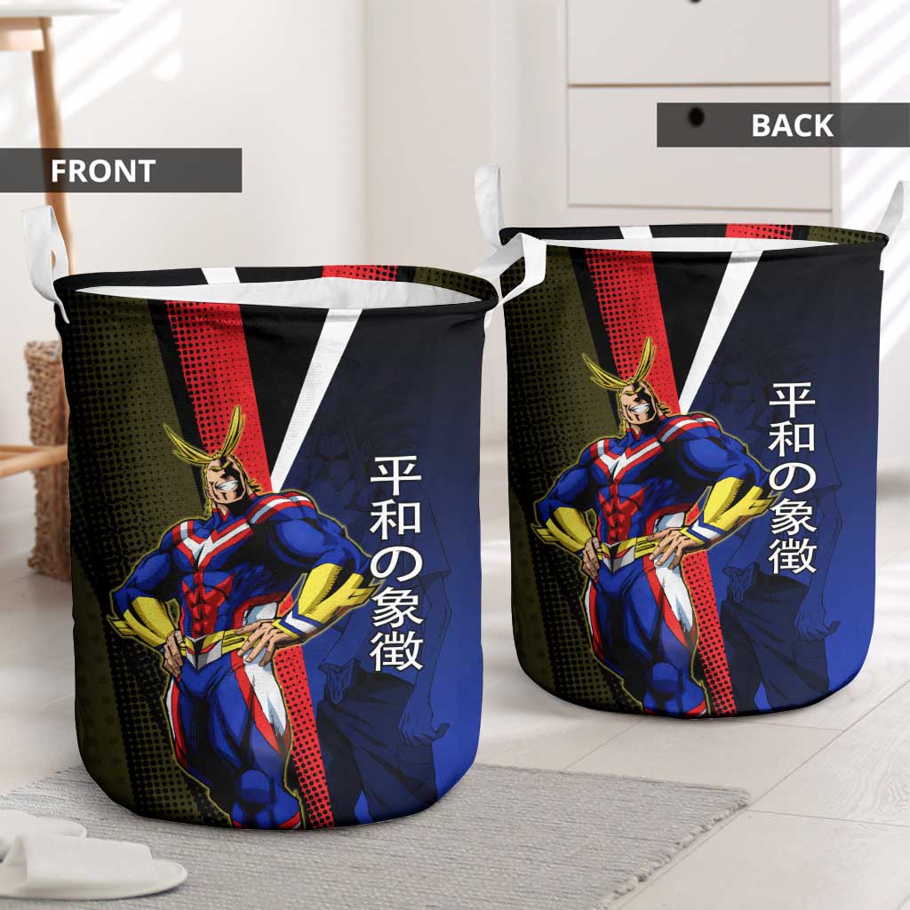 All Might Dual Form Laundry Basket Japanese Comic Book Style