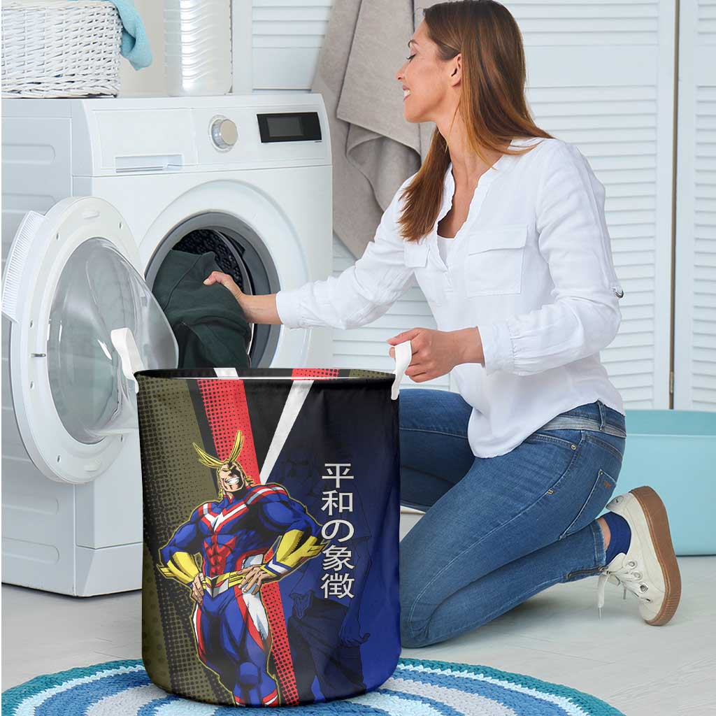 All Might Dual Form Laundry Basket Japanese Comic Book Style