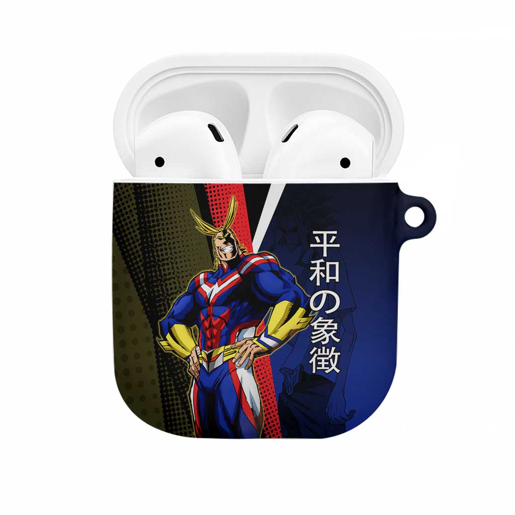 All Might Dual Form AirPods Case Japanese Comic Book Style