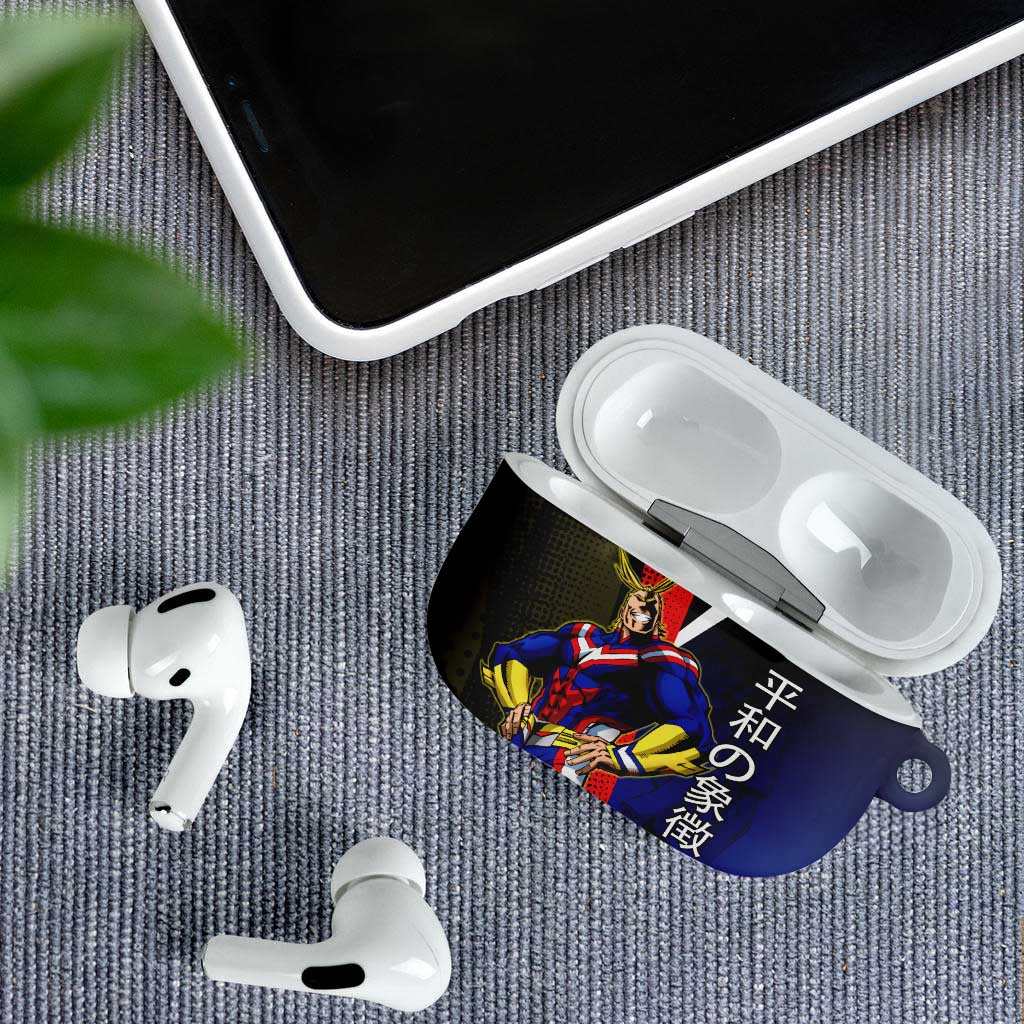 All Might Dual Form AirPods Case Japanese Comic Book Style