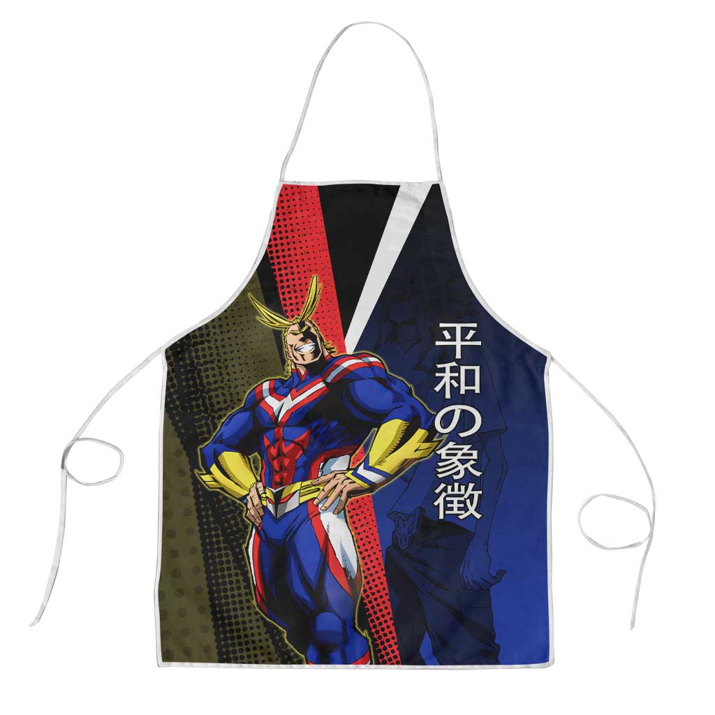 All Might Dual Form Apron Japanese Comic Book Style