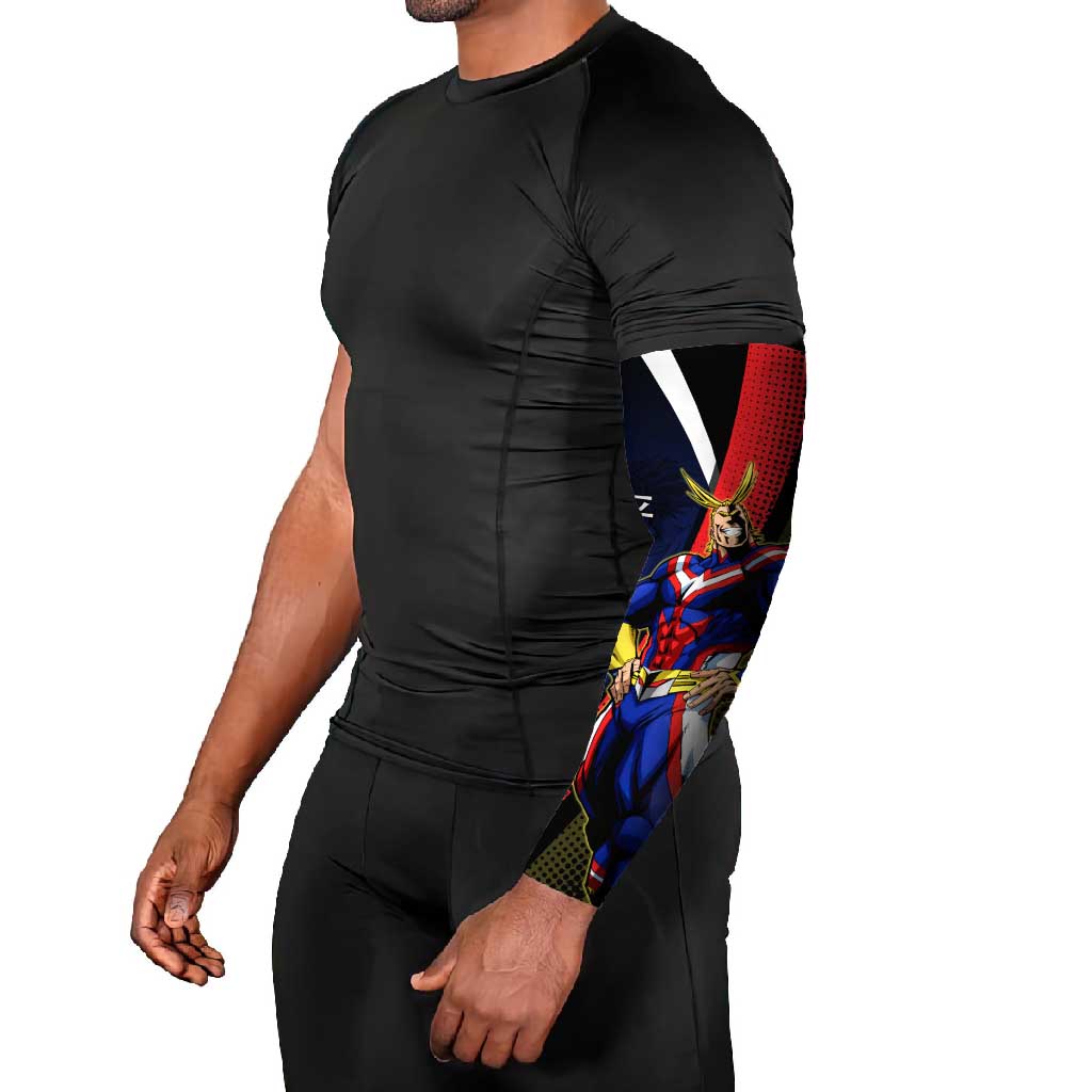All Might Dual Form Arm Sleeves Japanese Comic Book Style