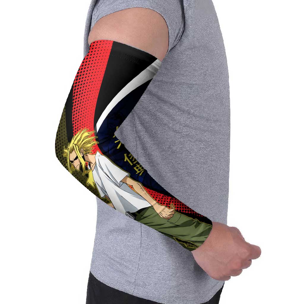 All Might Dual Form Arm Sleeves Japanese Comic Book Style