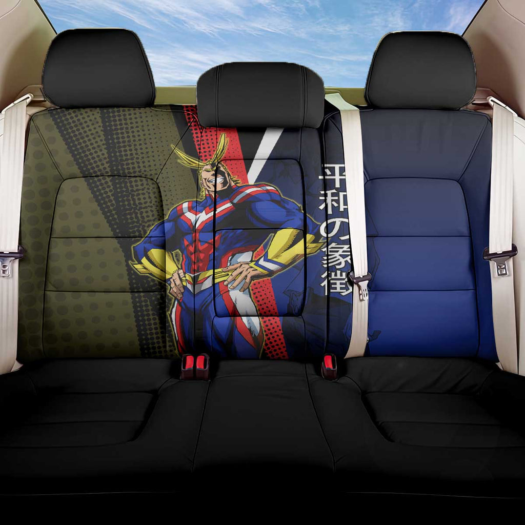 All Might Dual Form Back Car Seat Cover Japanese Comic Book Style