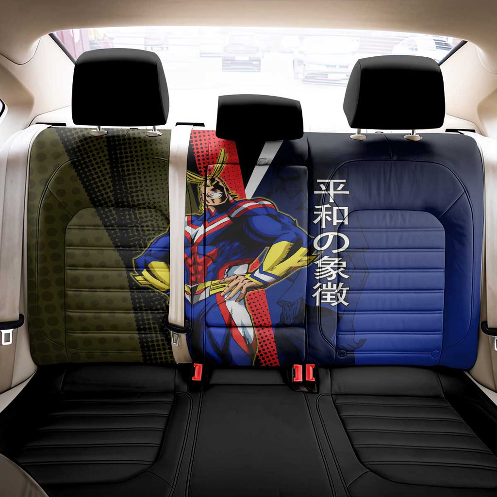 All Might Dual Form Back Car Seat Cover Japanese Comic Book Style