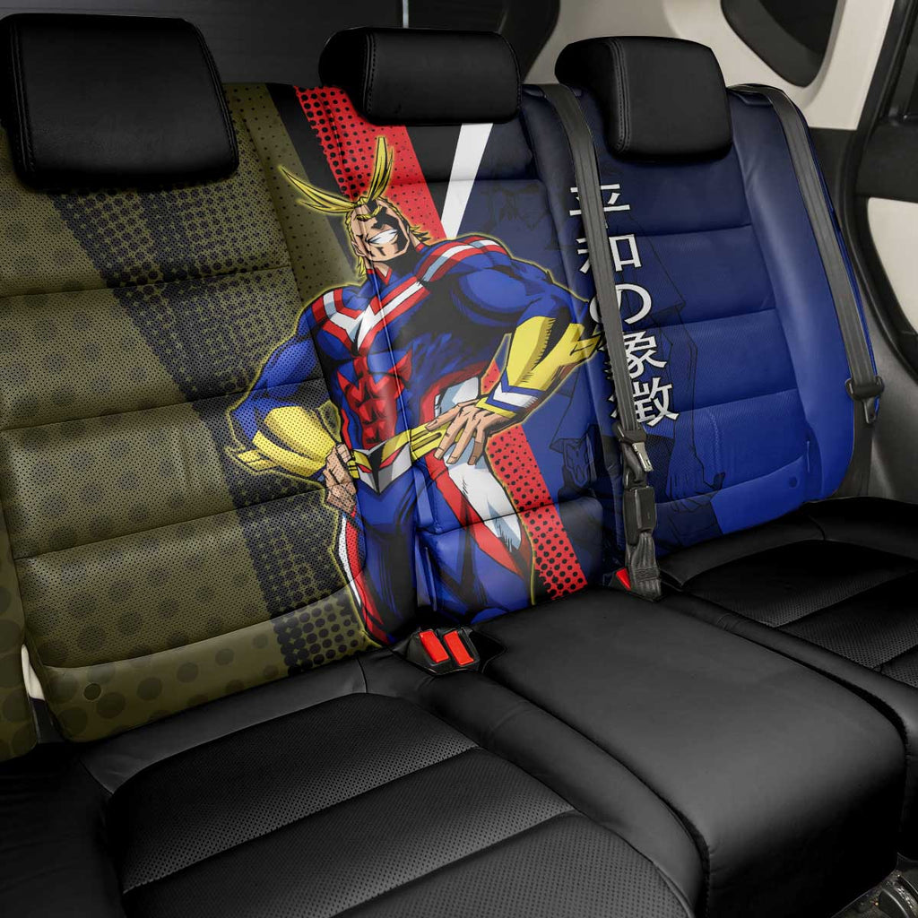 All Might Dual Form Back Car Seat Cover Japanese Comic Book Style
