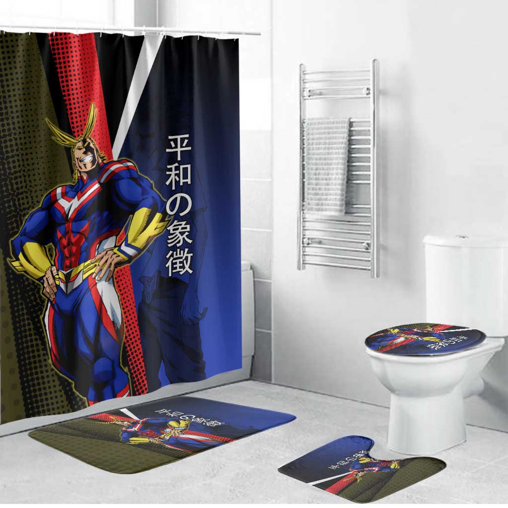 All Might Dual Form Bathroom Set Japanese Comic Book Style