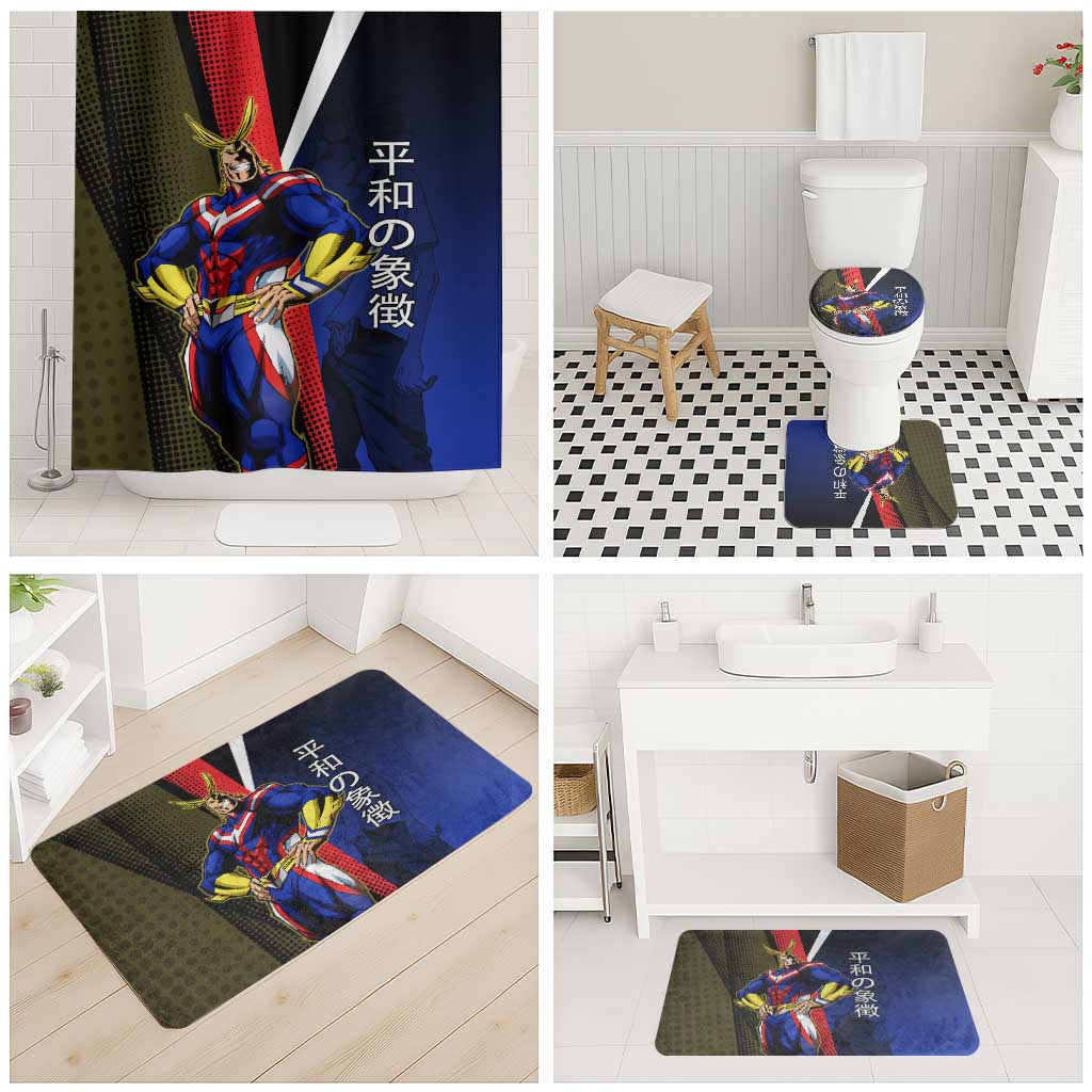 All Might Dual Form Bathroom Set Japanese Comic Book Style