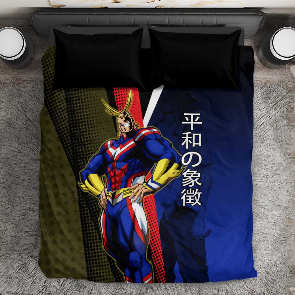 All Might Dual Form Bedding Set Japanese Comic Book Style