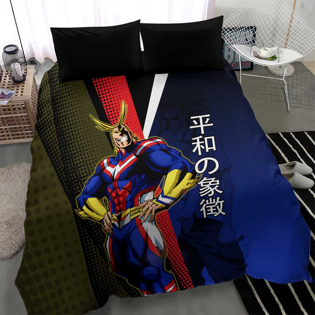 All Might Dual Form Bedding Set Japanese Comic Book Style