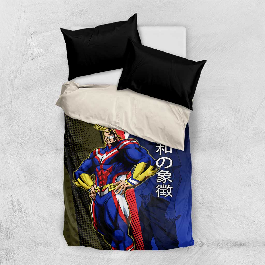 All Might Dual Form Bedding Set Japanese Comic Book Style