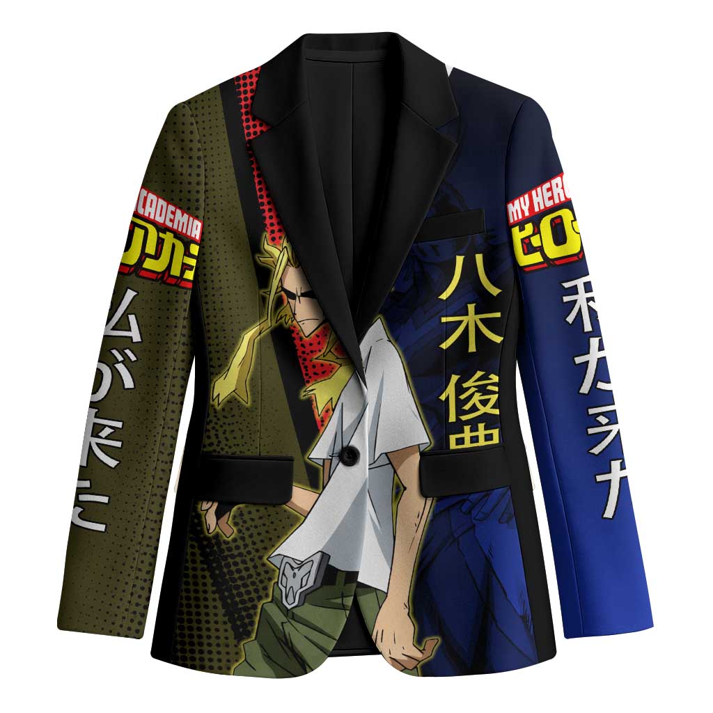 All Might Dual Form Blazer Japanese Comic Book Style