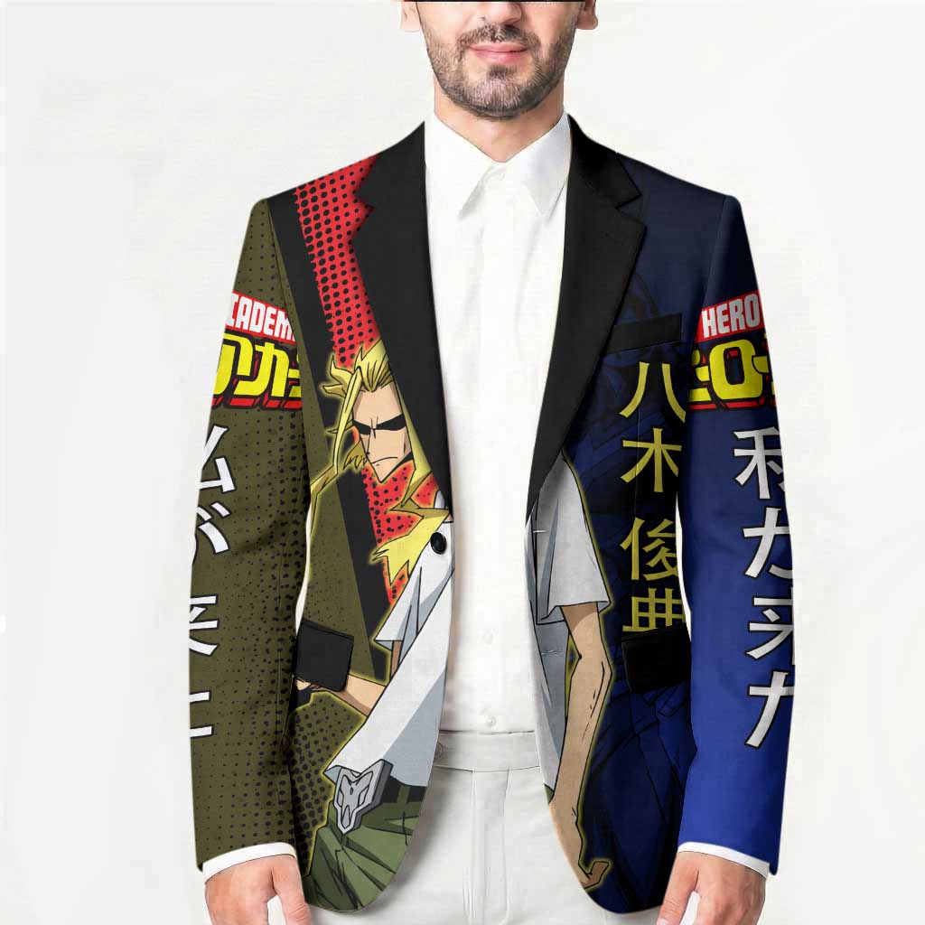 All Might Dual Form Blazer Japanese Comic Book Style