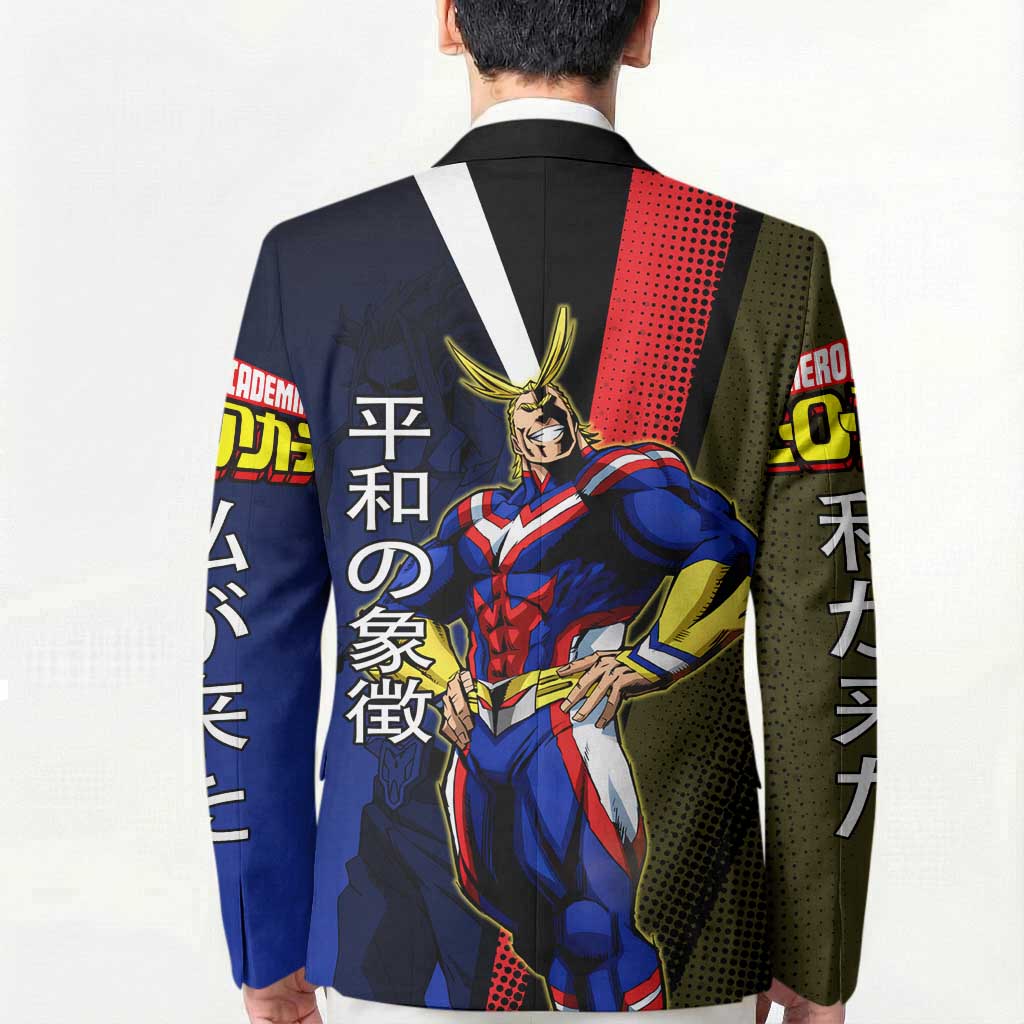 All Might Dual Form Blazer Japanese Comic Book Style