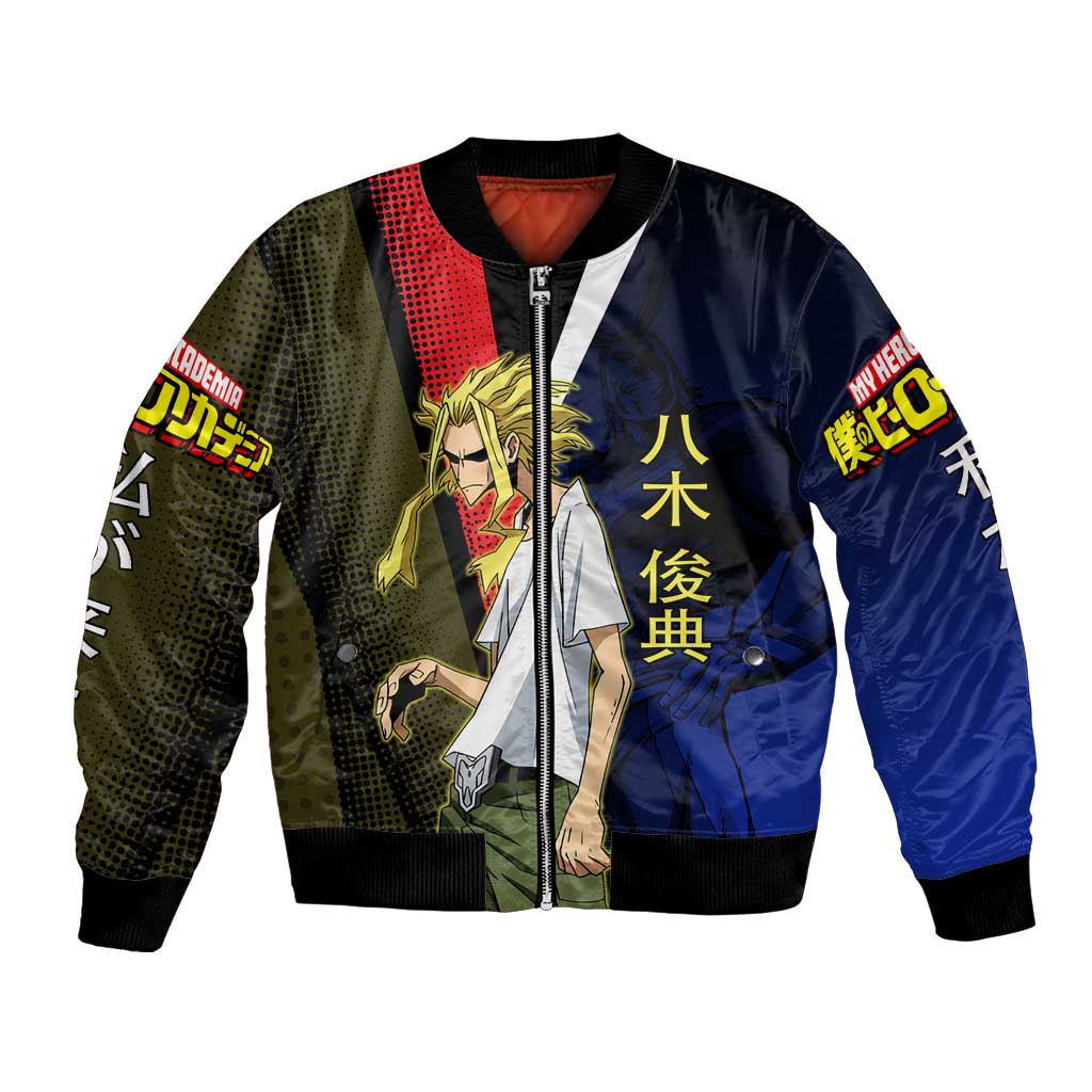 All Might Dual Form Bomber Jacket Japanese Comic Book Style