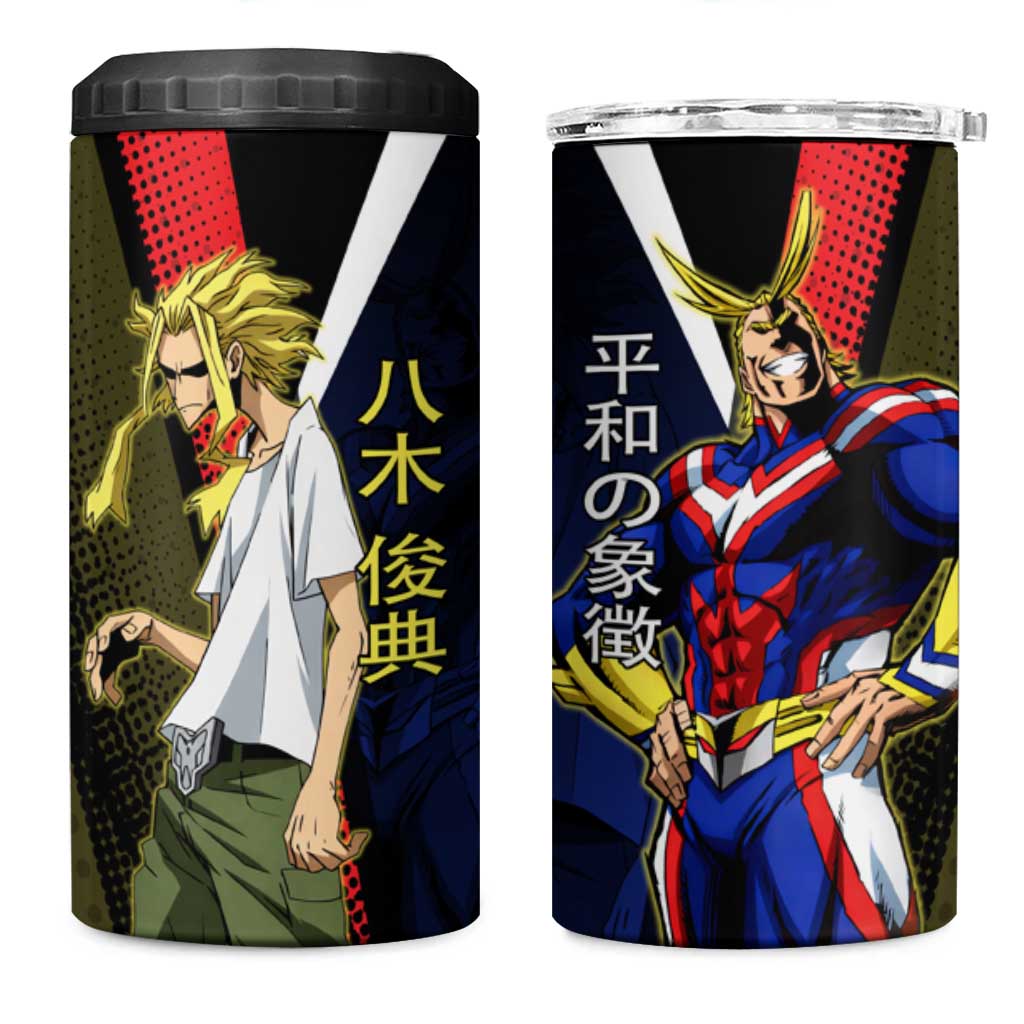 All Might Dual Form 4 in 1 Can Cooler Tumbler Japanese Comic Book Style