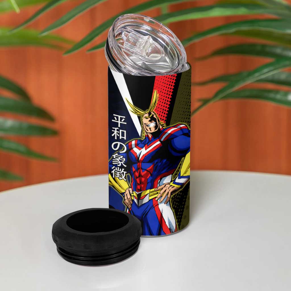 All Might Dual Form 4 in 1 Can Cooler Tumbler Japanese Comic Book Style