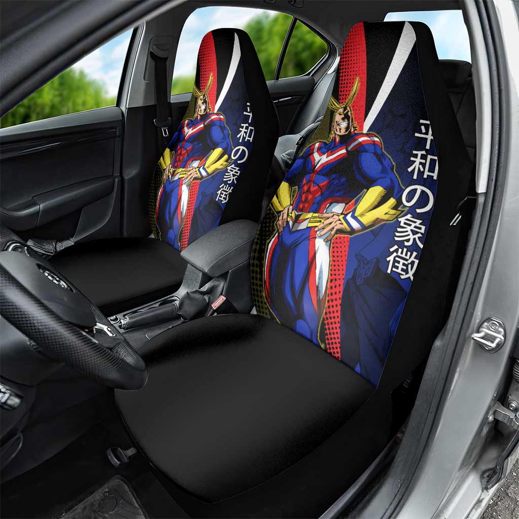 All Might Dual Form Car Seat Cover Japanese Comic Book Style