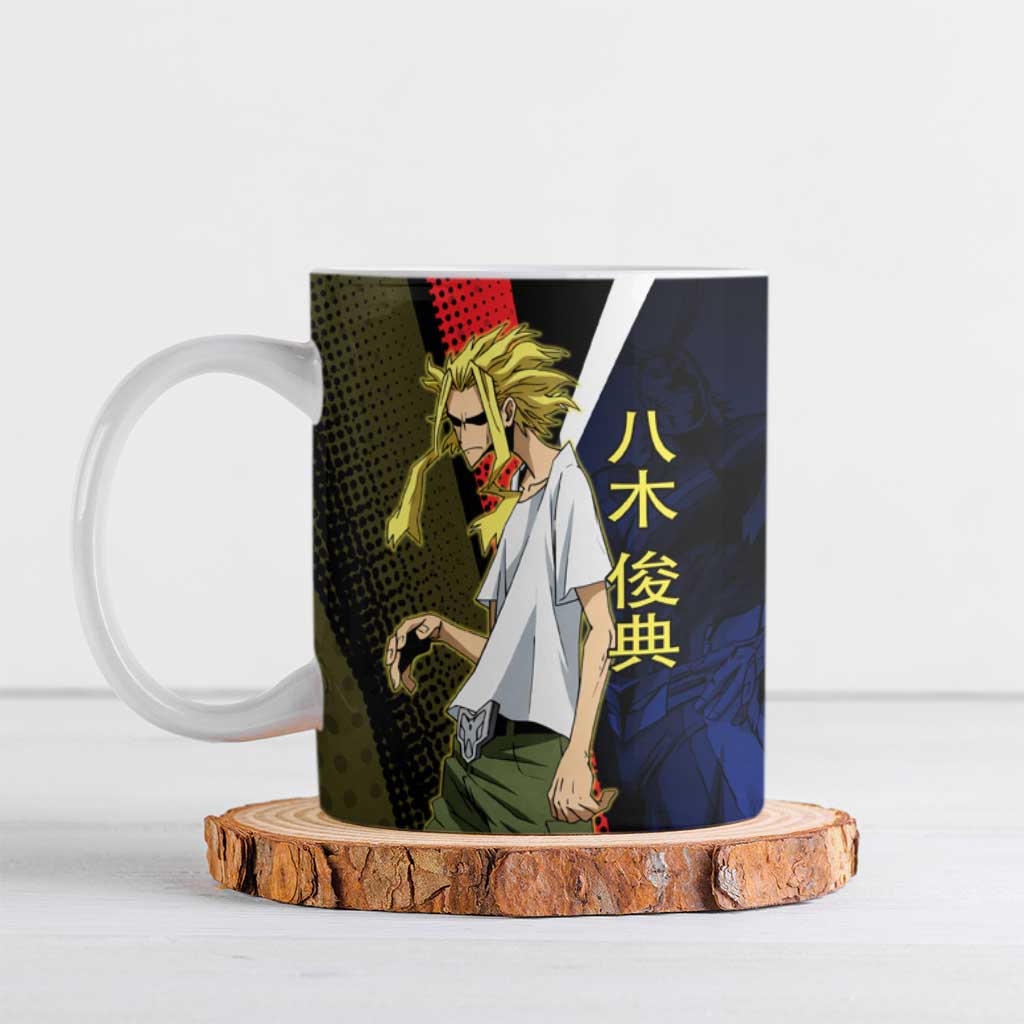 All Might Dual Form Ceramic Mug Japanese Comic Book Style